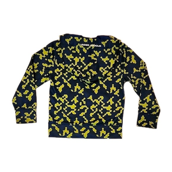 Under Armour Hoodie Digital Camo Logo Full Zip Sweatshirt Blue Green Youth Sz 6 - Picture 4 of 12